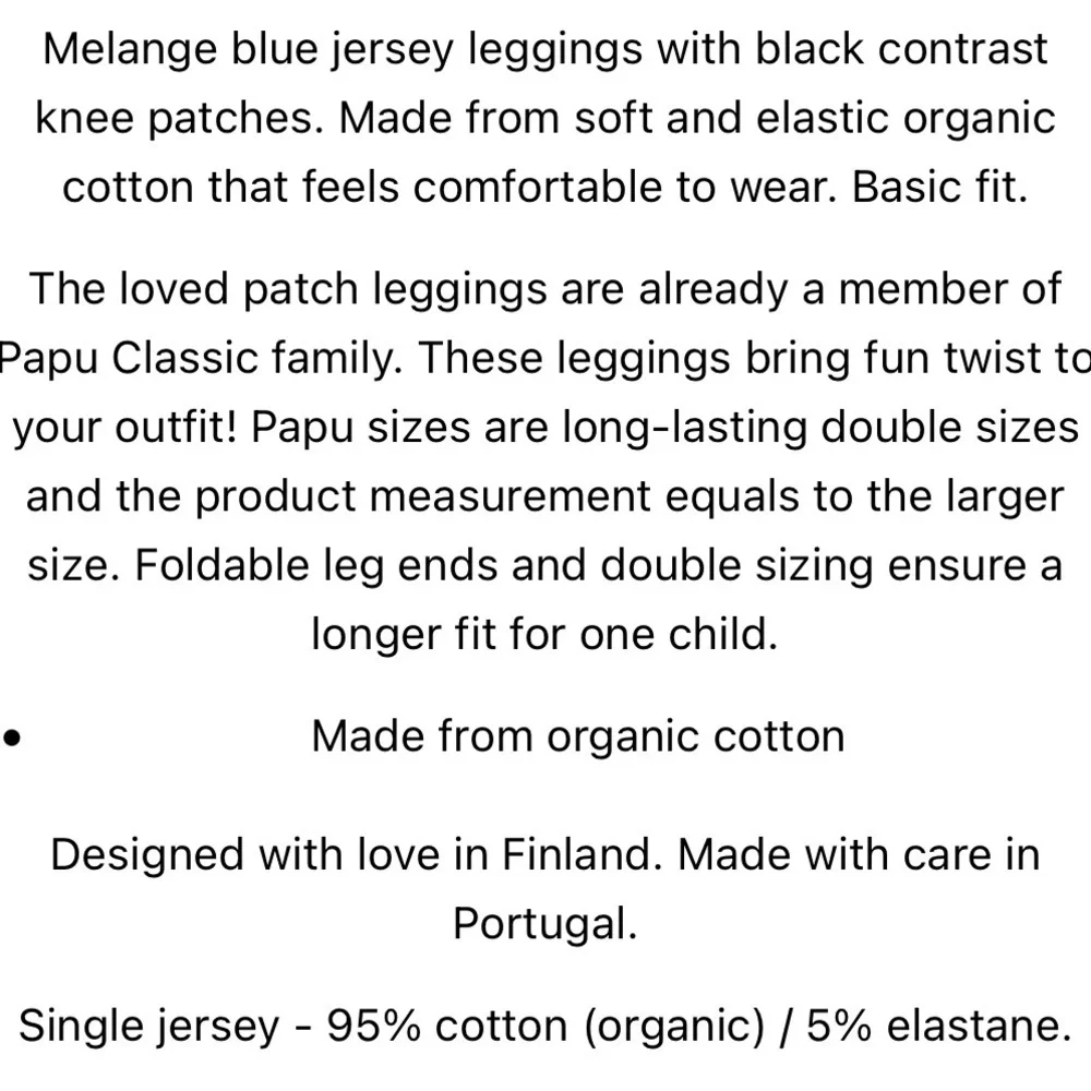 Light Blue Leggings with Black Patch by boutique brand Papu Stories